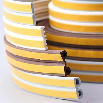 Self-adhesive Epdm D Type Rubber Sealing Strip Universal Weather Foam Tape Sponge for Door Window