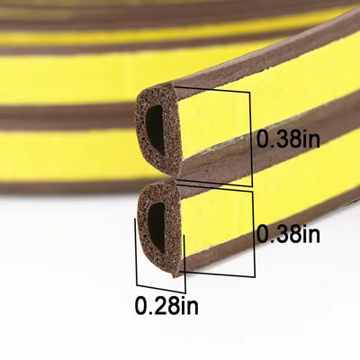 Self Adhesive Rubber Door Tape for Seal D Shape 9x6mm 5m 10m Packing